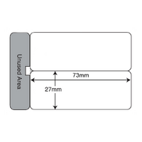 PVC Name Badge, 2-UP,  1mm thick, Blank White, Pack of 100
