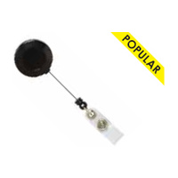 ID Reel (Zinger), Black (Qty 100)